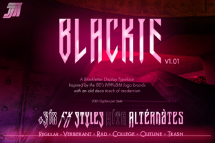 JVNE Blackie Display Font Review