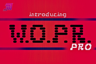 JVNE W.O.P.R: A Retro Display Font for Crafters and Designers